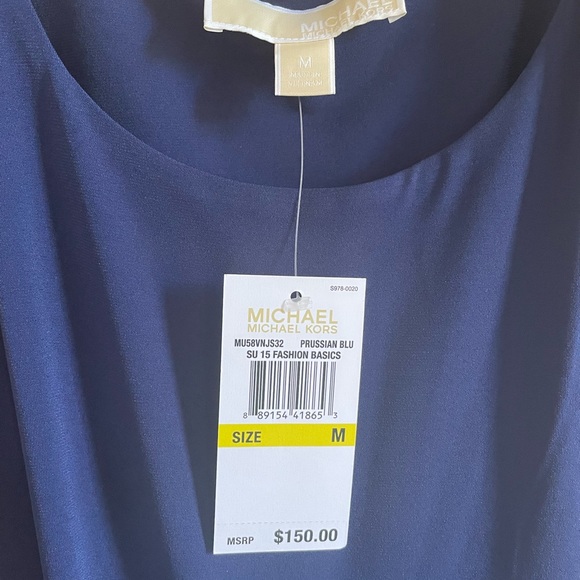 NWT Michael Kors Maxi Dress with Front Slit and Gold Hardware Detail - Picture 6 of 7